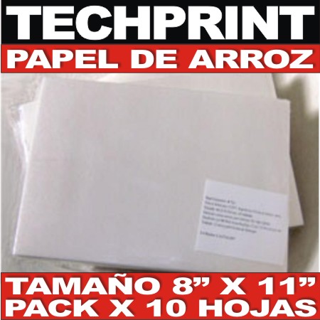 Papel De Arroz Comestible A4 Fototorta Pack X 10 Hojas - TechPrint SAC